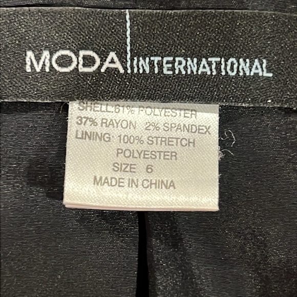 Moda International Blazer 6 Black Bowtie Pockets Vintage Y2K 90s Office Coquette - Picture 8 of 10